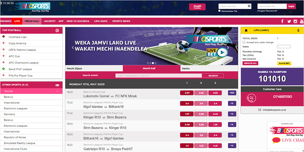 Bikosport Website — Tanzanian Betting
