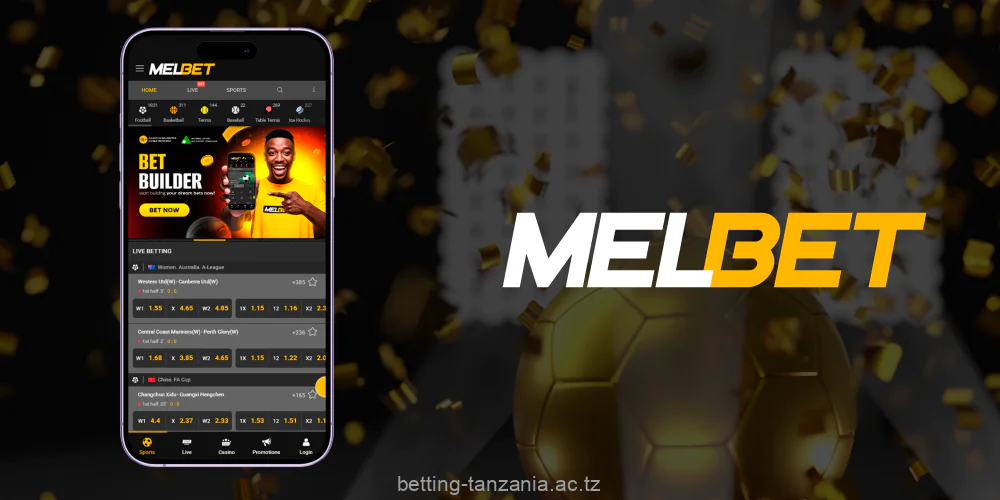 Melbet app Tanzania is the bookmaker's free software for gambling and betting