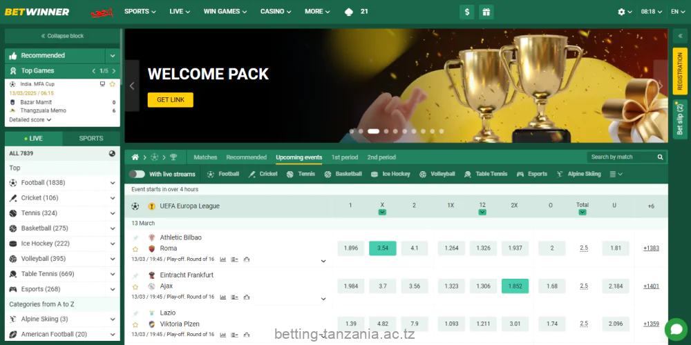 How to bet on sports at online bookmaker Betwinner Tanzania