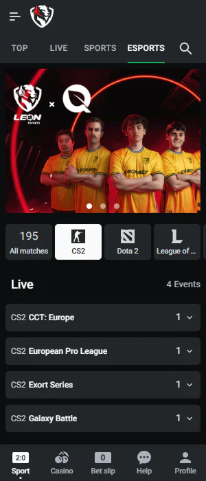 Esports betting in the Leon Bet Tanzania app