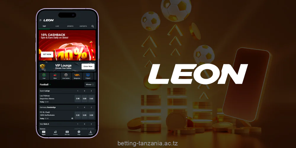 Caractéristiques principales de l'application Leonbet