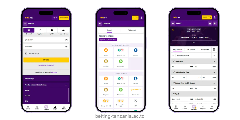 How to play and bet in the Helabet Tanzania app