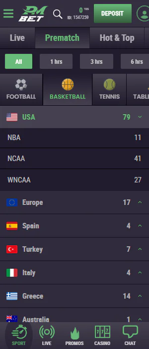 Players from Tanzania can bet on basketball via Pmbet app