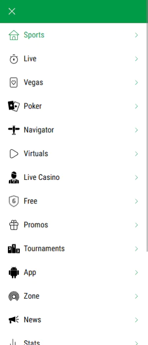 On the menu, players from Tanzania can access the main sections of the Premier Bet app