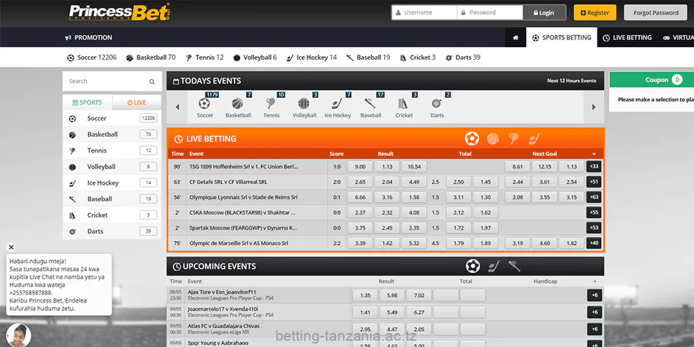 How to start betting on Princess Bet in Tanzania