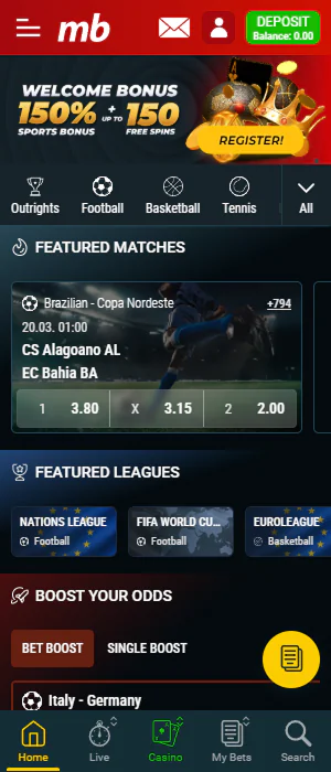 The Meridianbet Tanzania app allows you to bet on sports and play casino games