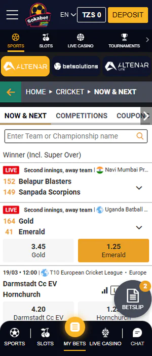 Tanzanian players have the opportunity to bet on cricket through Sokabet app