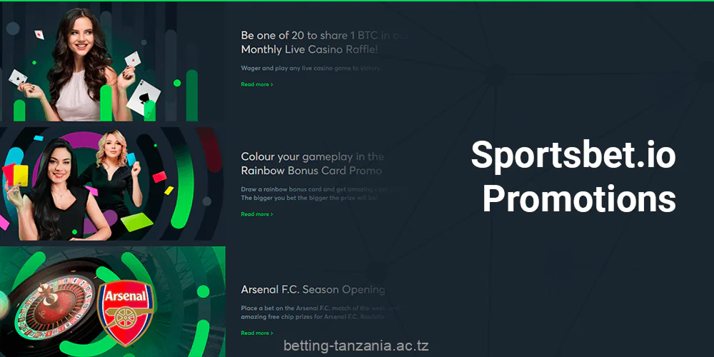 The bonus system of Sportsbet.io bookmaker has a number of distinctive features