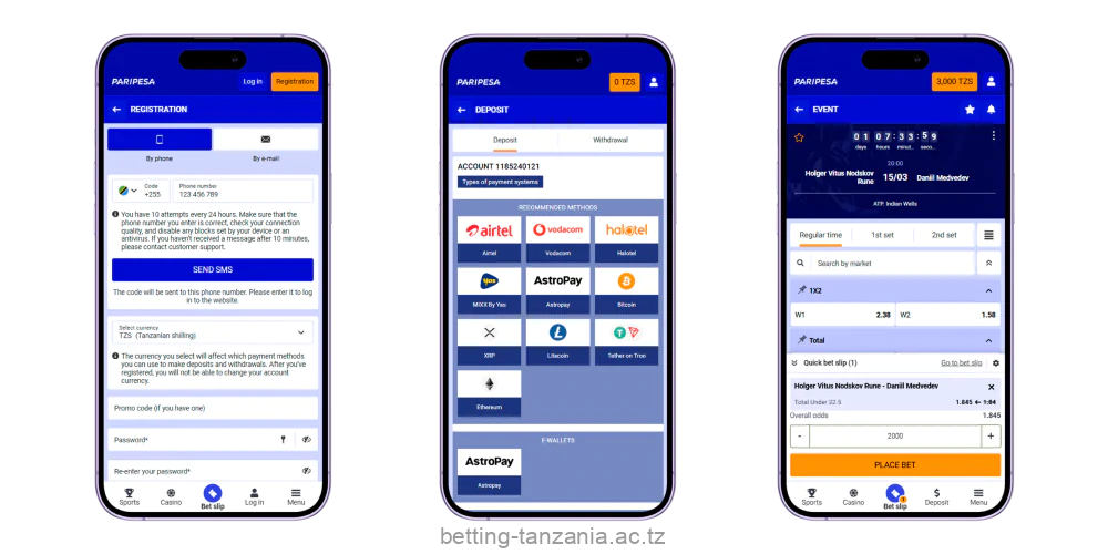 Step-by-step guide on how to play in the PariPesa Tanzania app