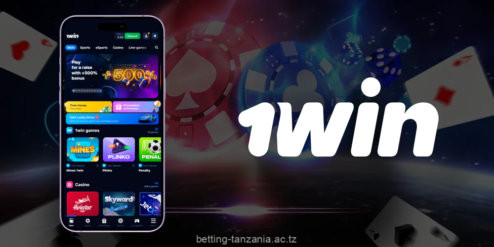 The 1win app gives players from Tanzania full access to the casino, live casino and sportsbook