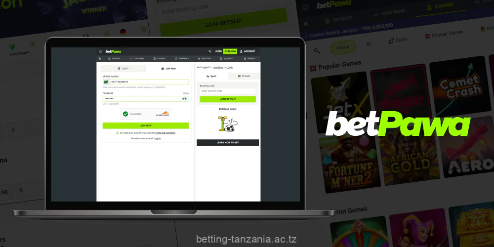BetPawa offers simple and fast registration for players from Tanzania
