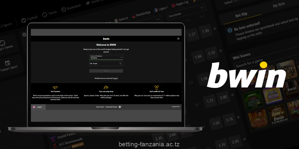 Registration in Bwin Tanzania is literally just a few clicks away