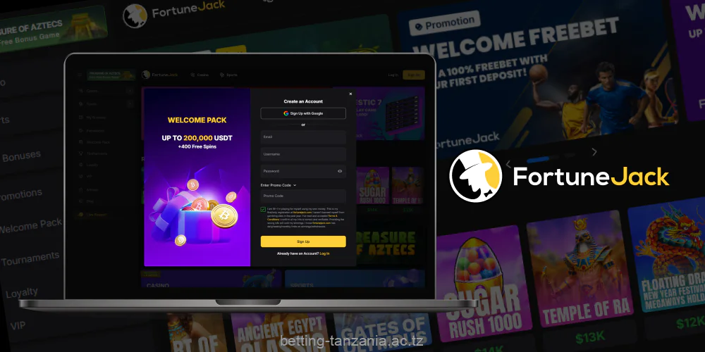 After registering at Fortunejack, Tanzanian players can fund their accounts using crypto coins, making transactions fast, secure and hassle-free
