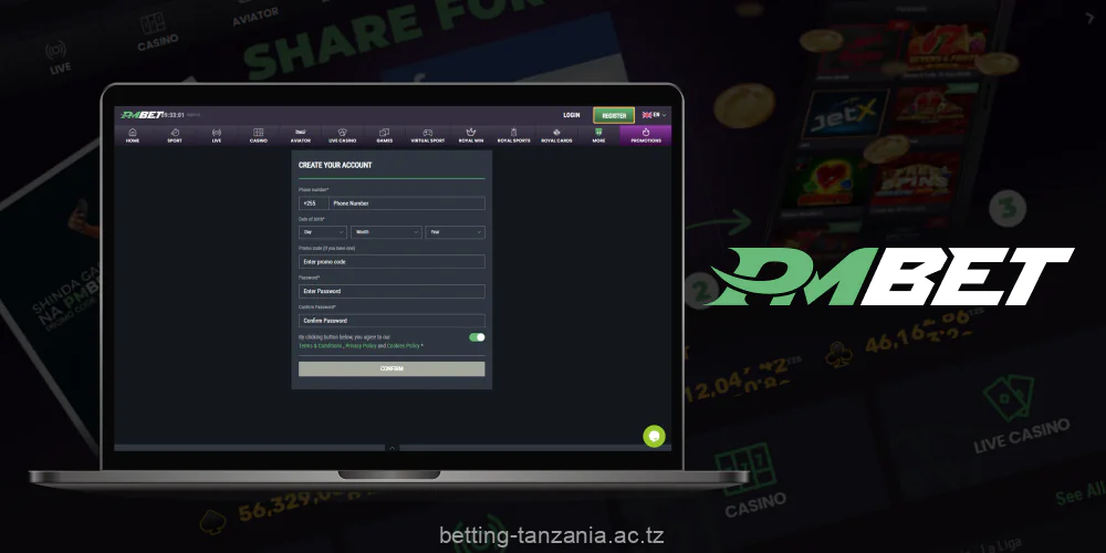 Registering with Pmbet Tanzania is a quick and easy procedure, available on the website or through the free app