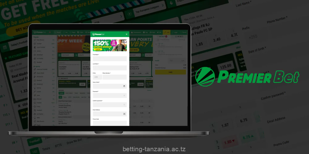 Premier Bet welcomes Tanzanian players with a quick registration process
