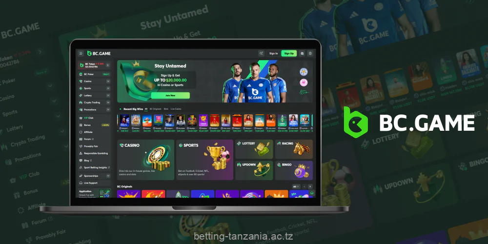 Popular gaming platform BC Game in Tanzania known for diverse features and player benefits