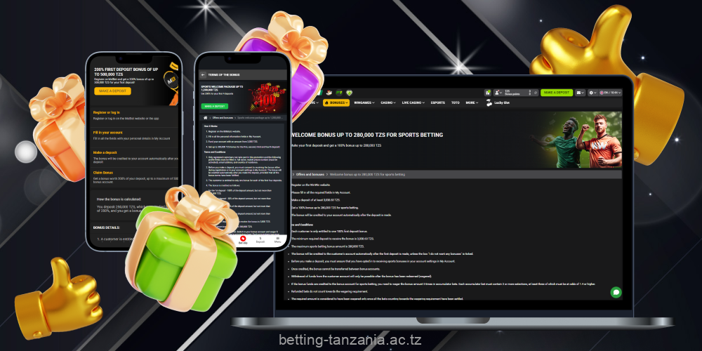 The best betting sites with Welcome bonuses available to players from Tanzania