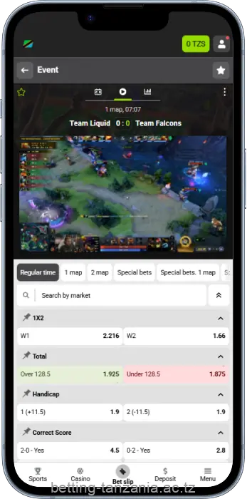 The WinWin app also offers betting on eSports