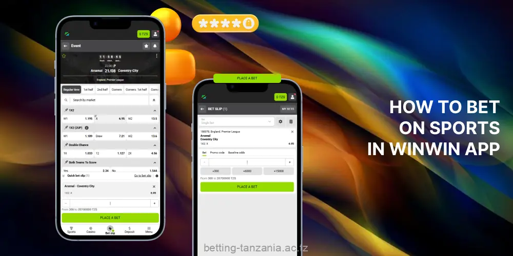 To start placing bets in the WinWin Tanzania app, you need to follow a few simple steps