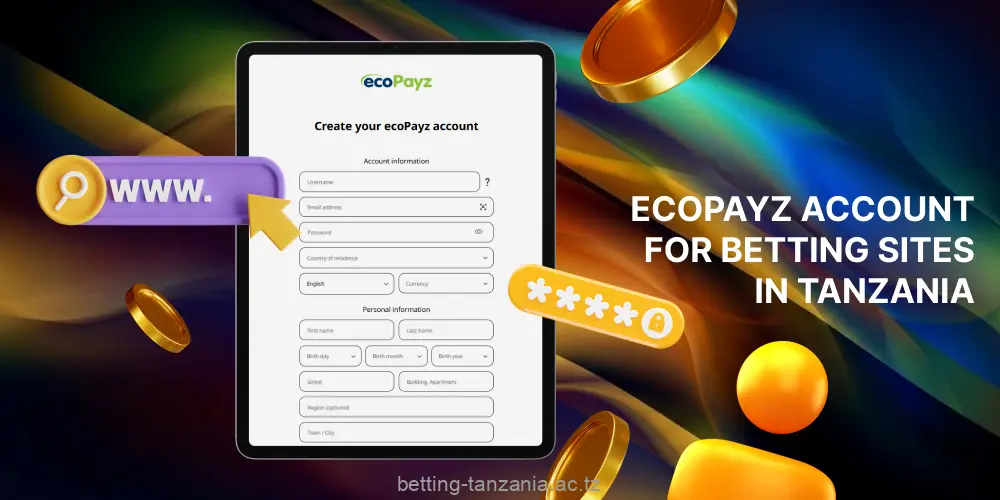 Follow the simple instructions to set up your account and link it with bookmakers using EcoPayz in Tanzania