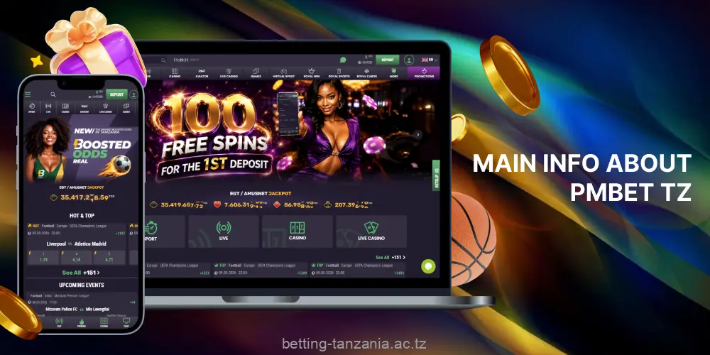 PMbet is one of the most well-known online platforms for sports betting and casino games in Tanzania